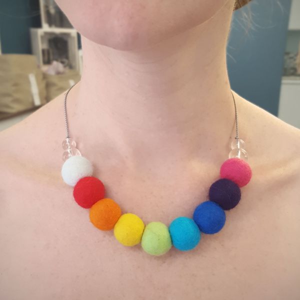 Felted Bead Necklace