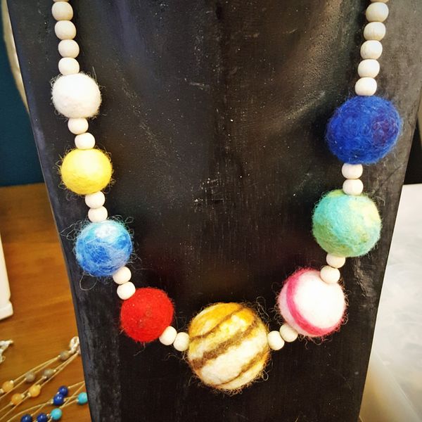 Felted Planet Beads
