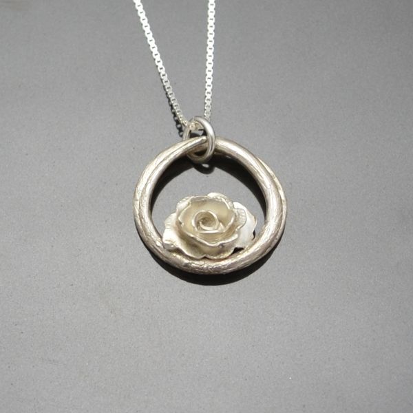 English Rose Pendant by Tracey Spurgin of Craftworx Jewellery Workshops