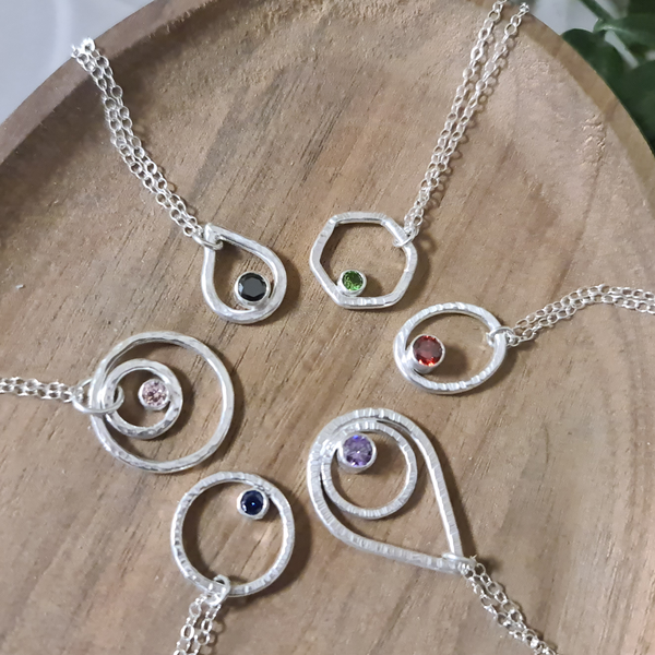 Sparkly Stone Set Pendant examples Joanne Tinley Jewellery