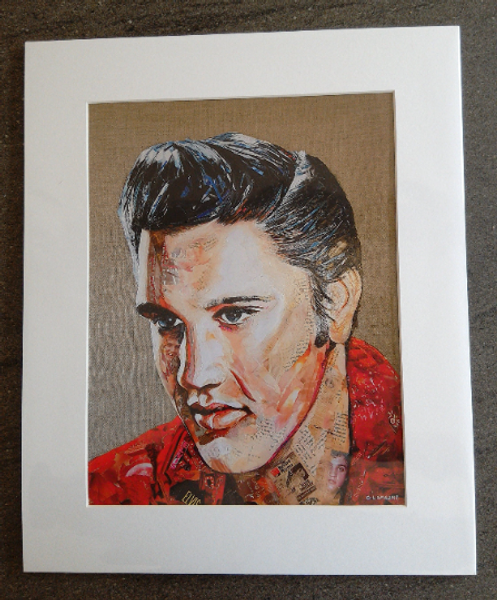 Elvis Presley Artwork Mounted Print