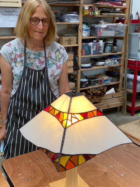 Lynne's mosaic lamp