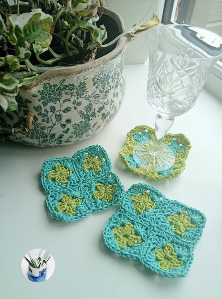 Crochet coasters