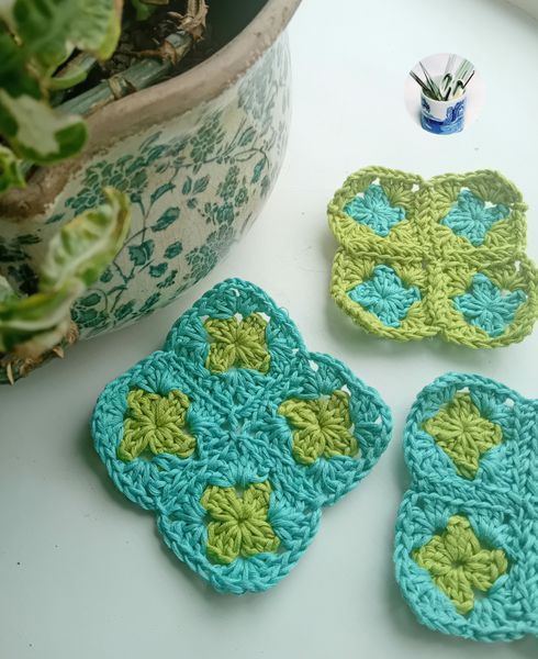 Crochet coasters