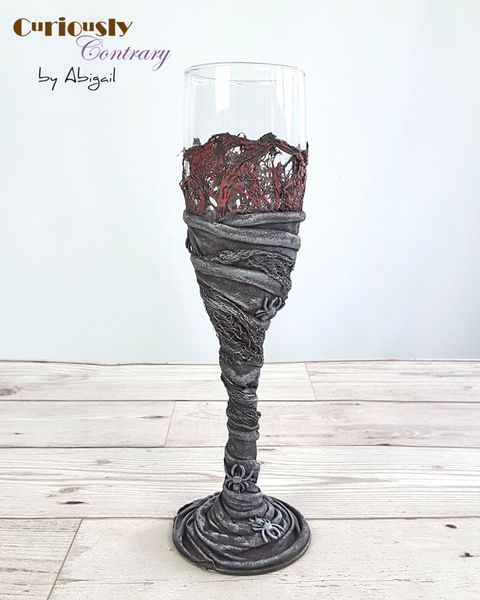 Spooky Champagne Flute by Curiously Contrary
