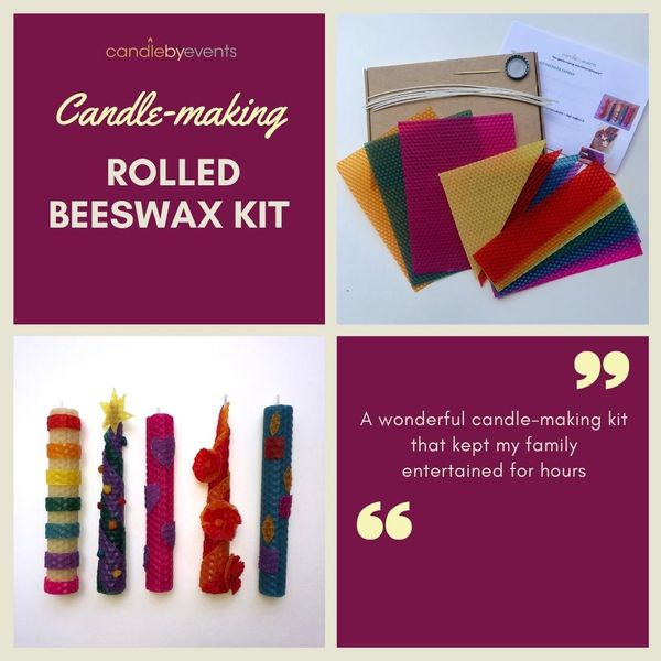 Rolled beeswax candle making kit