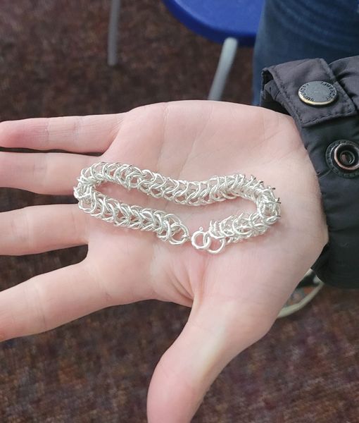 Silver handmade chain bracelet
