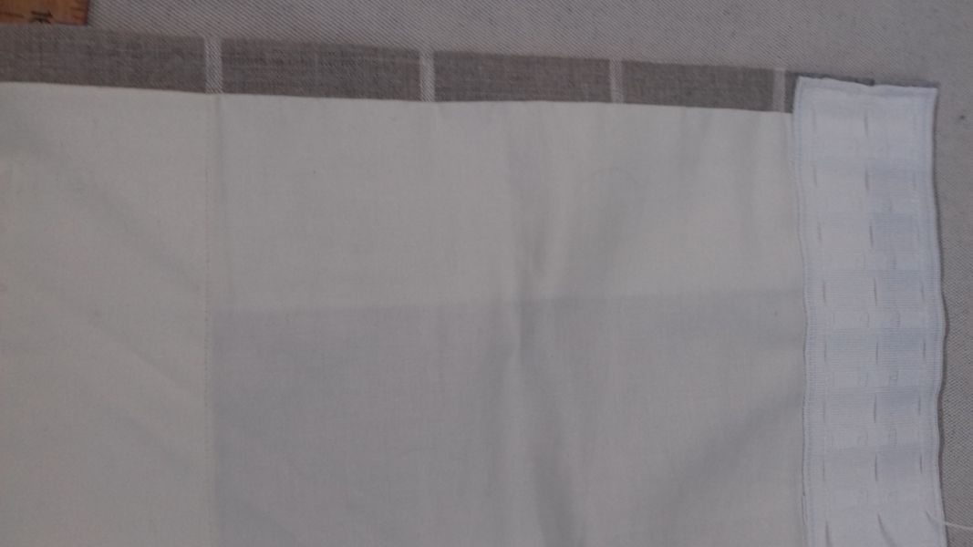 lining on reverse of curtain