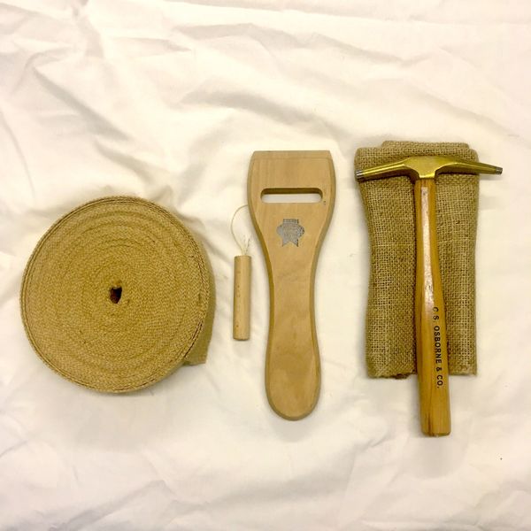 Upholstery tools and equipment.