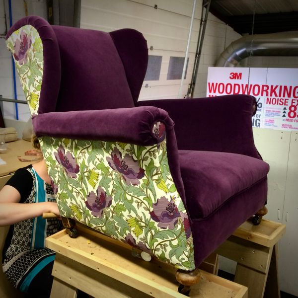 Advanced learner project - a traditionally upholstered, early 20th Century wing back chair