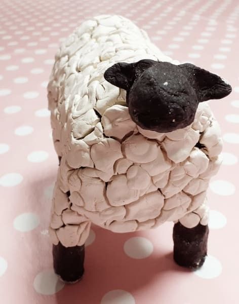 Powertex sheep sculpture with Craft My Day