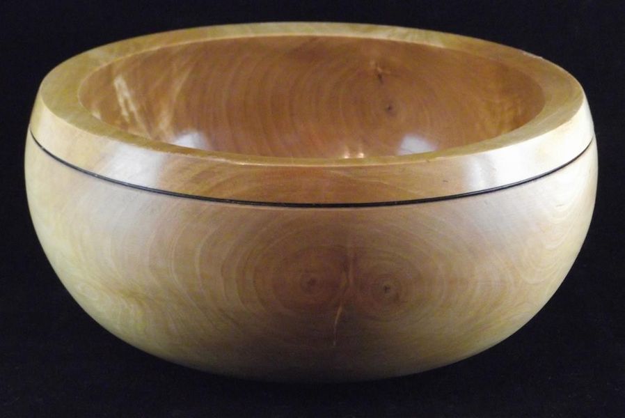 Sycamore bowl with textured outer wall