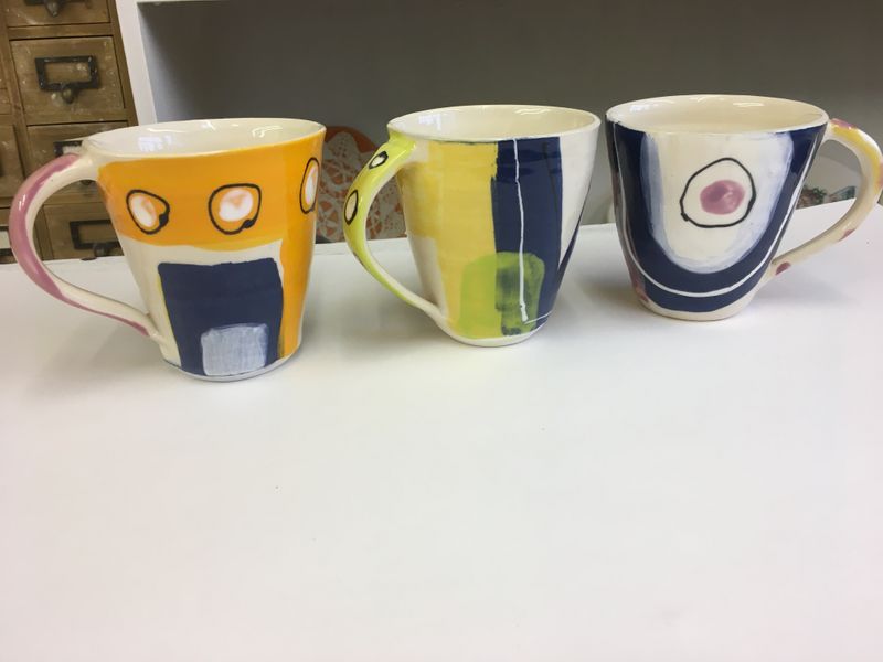 Colourful mugs