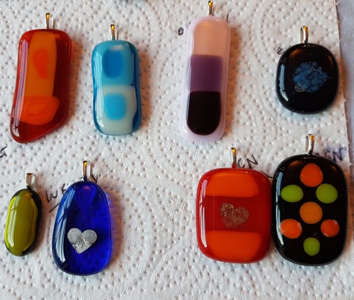 Some pendants created by beginners