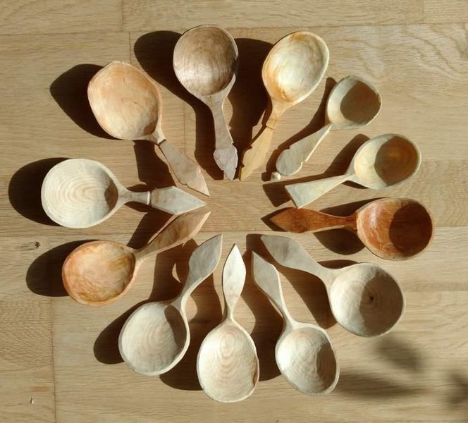 Spoons based on a design found on the Vasa.