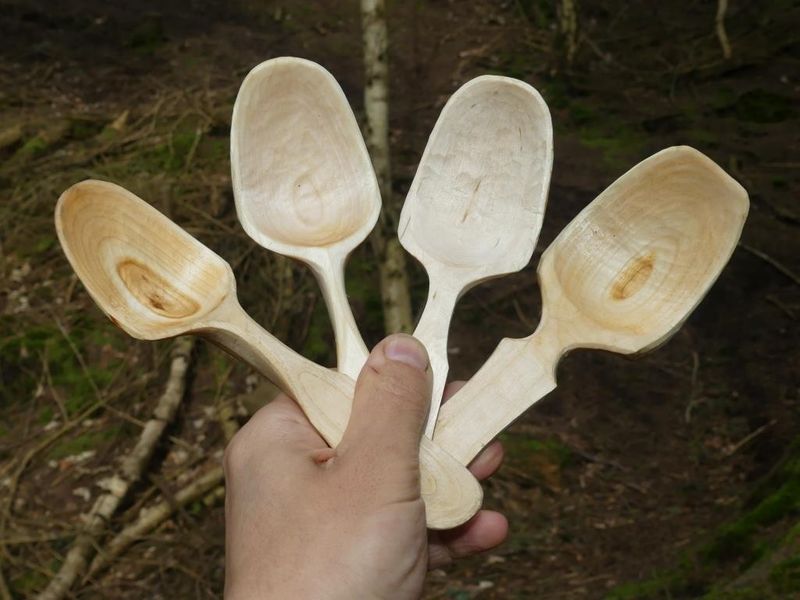 A selection of eating and serving spoons