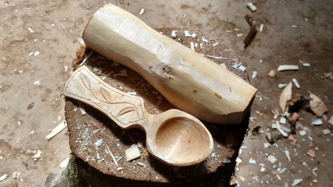 Small birch eating spoon