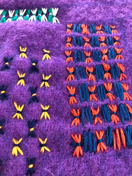 Sheaf stitch hand embroidery 
