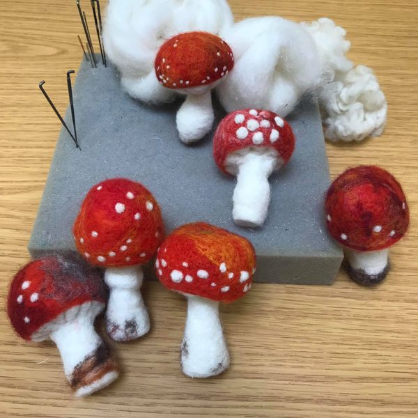 Toadstools made by participants