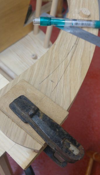 Final marking for spindle before drilling