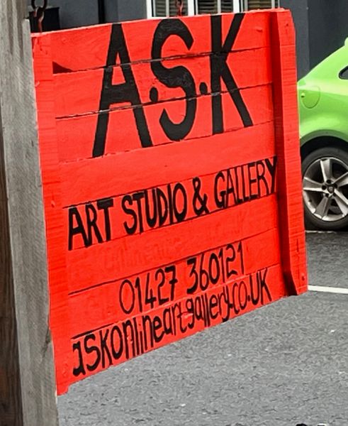 A.S.k Sign outside the studio
