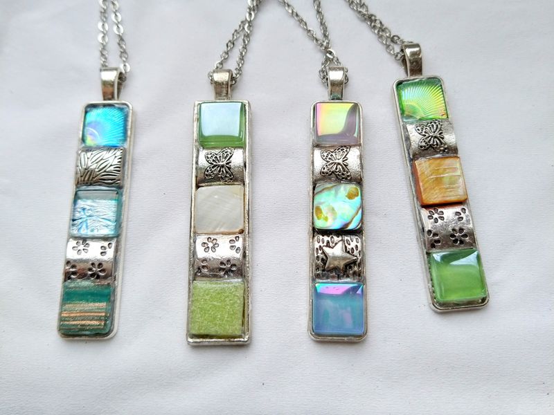 Fused glass and mosaic jewellery making class, Leyland, Lancashire 