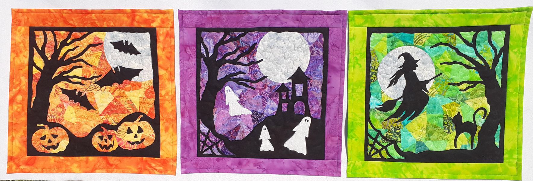 3 designs to choose from! Combine collage, applique and freemotion machining in one striking image.