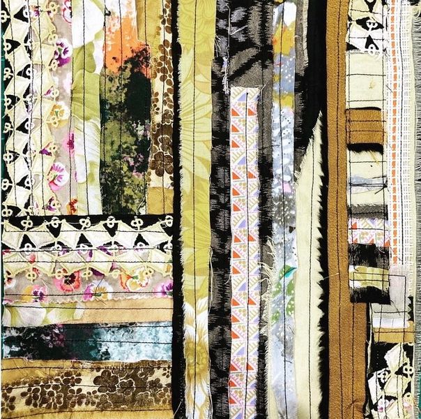 Torn strips  no rules patchwork by textile designer Jayne Emerson