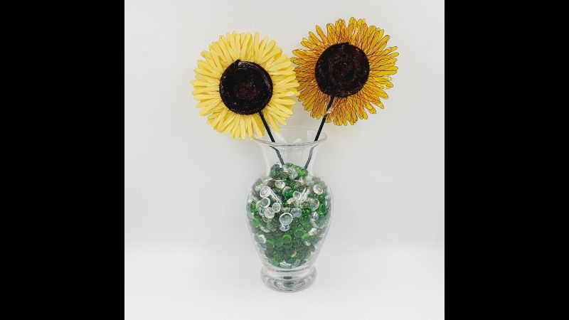 The beautiful yellows of the Sunflower.  Place them in full sunlight for a stained glass effect.