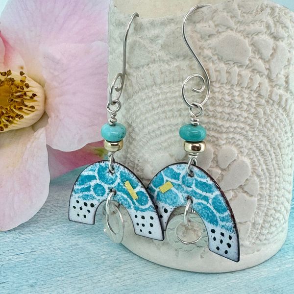 Enamel earrings