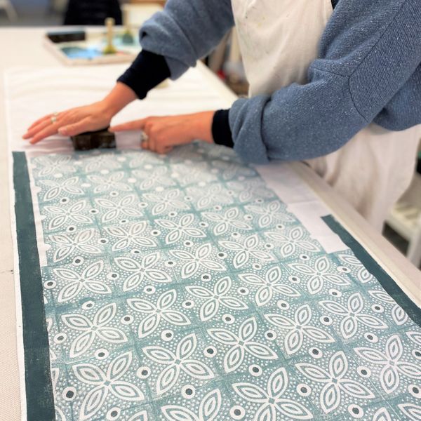 Learn how to hand print your own Fabric designs