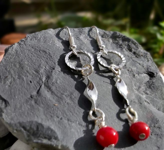 ♥ Red Coral Quartz Earrings Kit ♥ Create in Minutes and Love Forever ♥