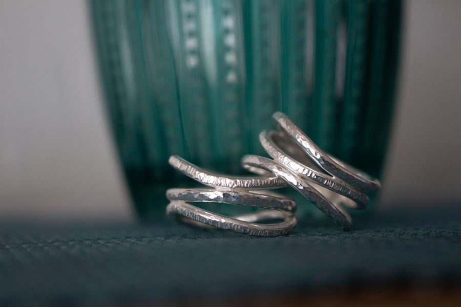 Make your own silver Sea Waves ring with Joanne Tinley, jewellery making in Hampshire