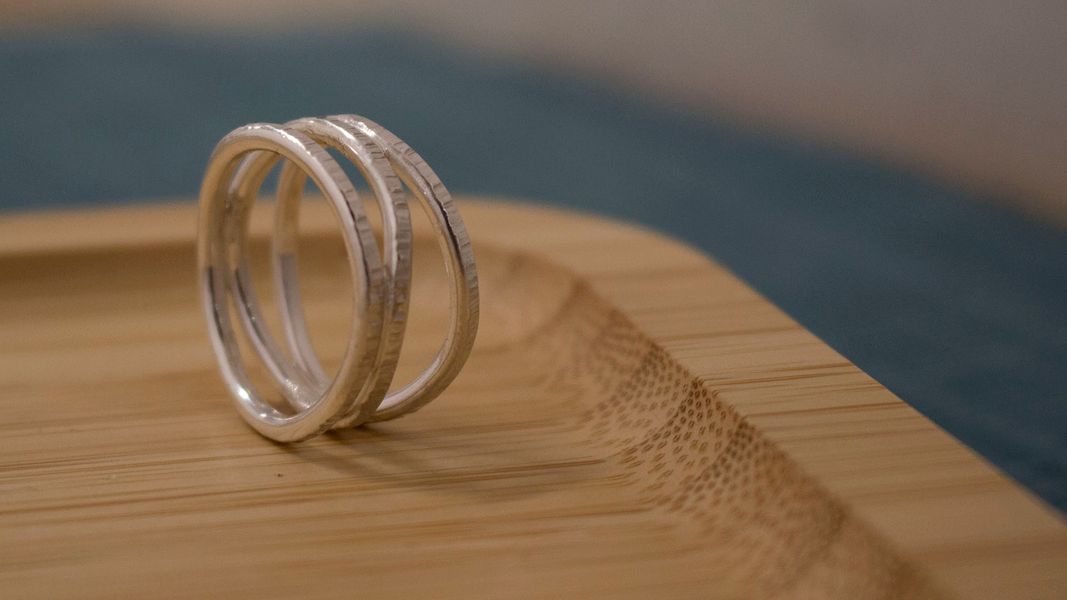 Make your own silver Sea Waves ring with Joanne Tinley, jewellery making in Hampshire