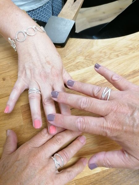 Make your own silver Sea Waves ring with Joanne Tinley, jewellery making in Hampshire