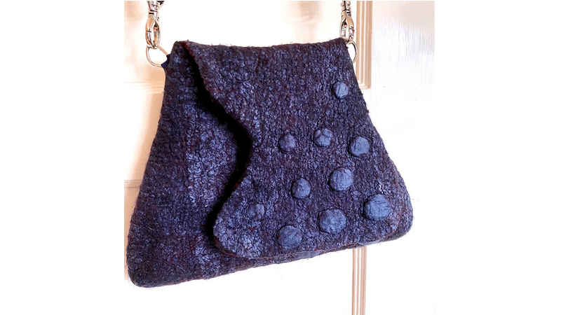 Felted bag with Nuno Resist detailing