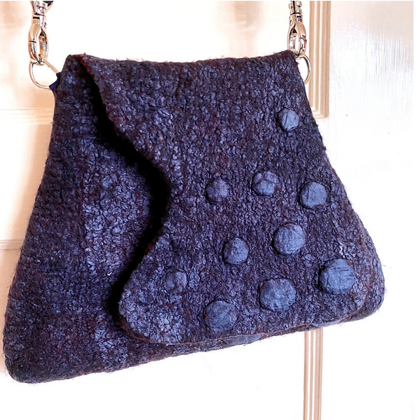 Felted bag with Nuno Resist detailing