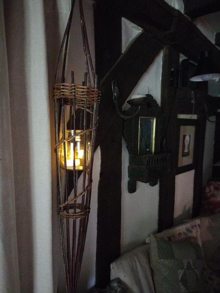 willow lantern inside
