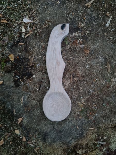 Small unique wearable eucalyptus spoon