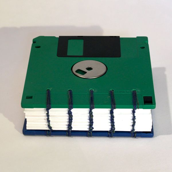 spine of  floppy disc book