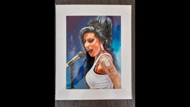Mounted print of ORIGINAL Amy Winehouse 