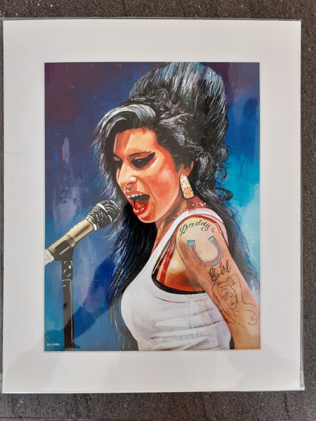 Mounted print of ORIGINAL Amy Winehouse 