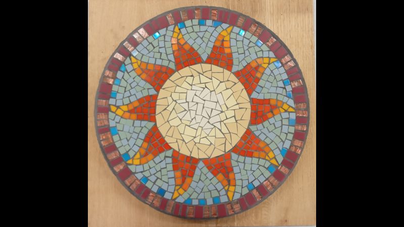 sun mosaic stepping stone
