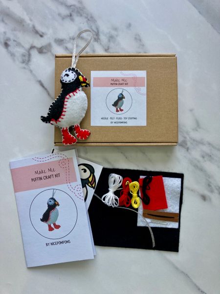 Felt puffin craft kit