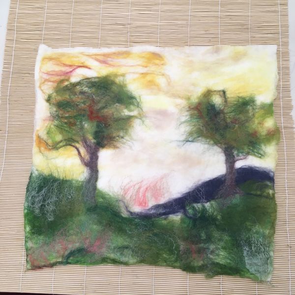 Student felted woodland picture