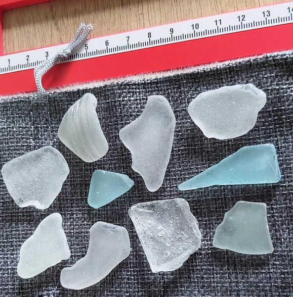 ECO SEA GLASS PIECES VARIOUS SHAPES
