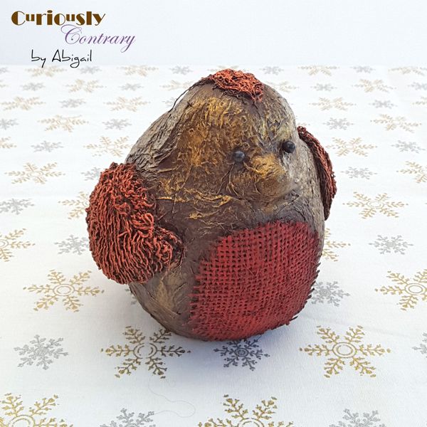 Festive Robin Decoration by Curiously Contrary