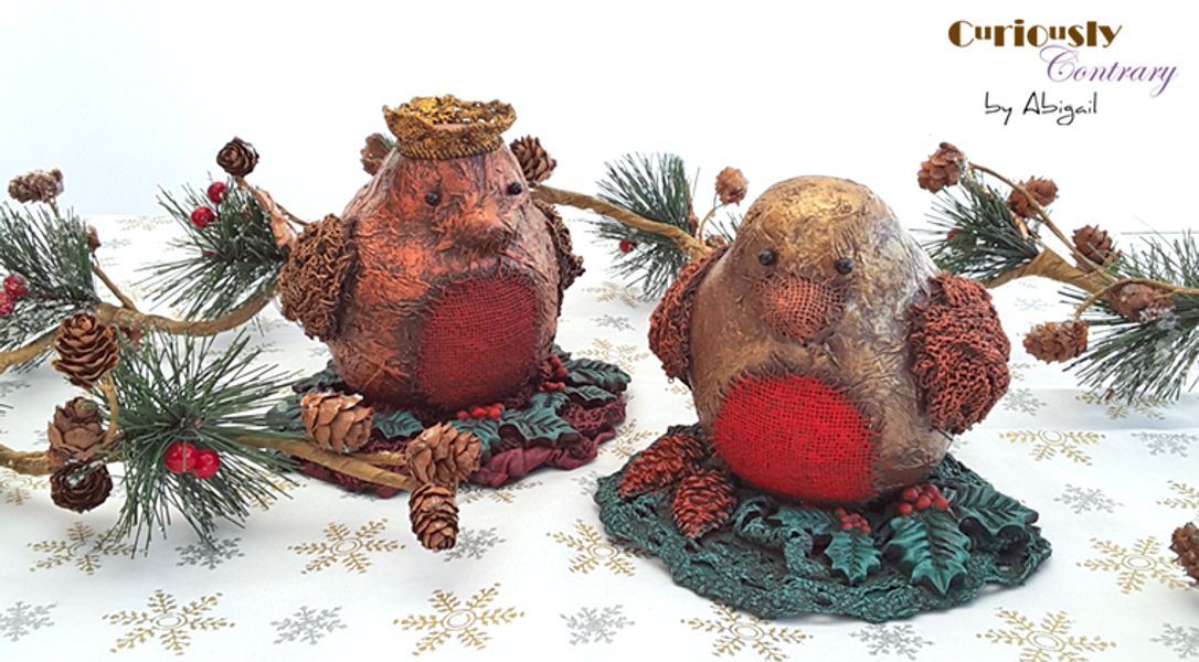Festive Robin Decorations by Curiously Contrary