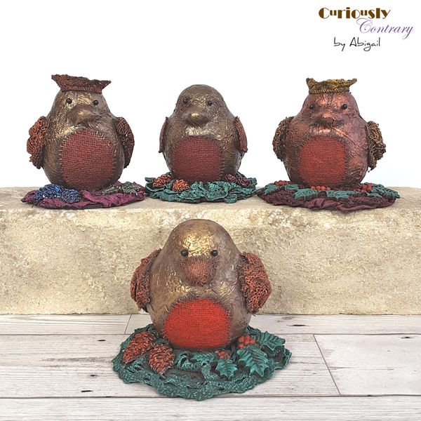 Festive Robins by Curiously Contrary