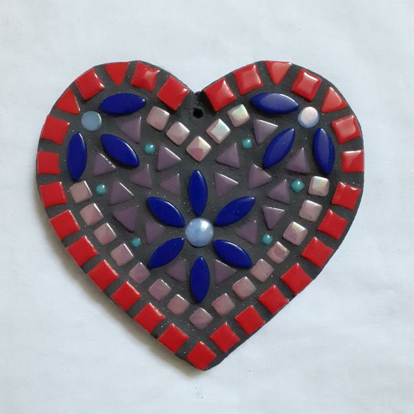 An example of the finished mosaic ready to hang up. 